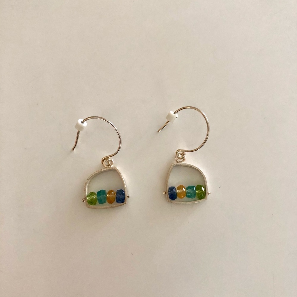 Artisan Silver Beaded Earrings